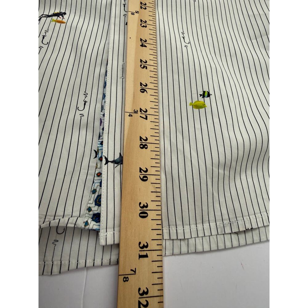 Robert Graham Novelty Print Shirt Scuba Diver Fish Hook Ocean Classic Fit 3XL - Picture 8 of 10